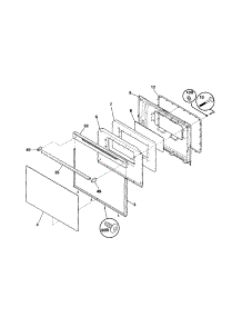 Door parts for Kenmore Range 790.70300701 (79070300701, 790 70300701) from AppliancePartsPros.com