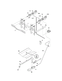 Burner parts for Kenmore Range 790.70302700 (79070302700, 790 70302700) from AppliancePartsPros.com