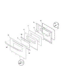 Door parts for Kenmore Range 790.70402011 (79070402011, 790 70402011) from AppliancePartsPros.com