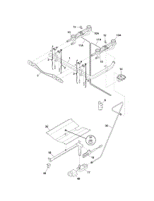 Burner parts for Kenmore Range 790.71153701 (79071153701, 790 71153701) from AppliancePartsPros.com