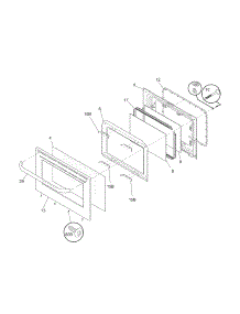 Door parts for Kenmore Range 790.71153701 (79071153701, 790 71153701) from AppliancePartsPros.com