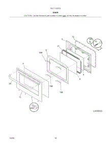 Door parts for Kenmore Range 790.71153703 (79071153703, 790 71153703) from AppliancePartsPros.com