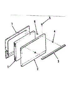 Model Numbers 911.6228411,911.6248411 Oven Door Section parts for Kenmore Range 911.6348411 (9116348411, 911 6348411) from AppliancePartsPros.com