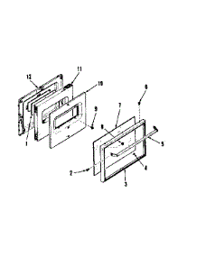 Oven Door Section parts for Kenmore Range 911.6348413 (9116348413, 911 6348413) from AppliancePartsPros.com