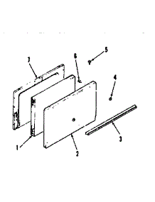 Oven Door Section parts for Kenmore Range 911.6348610 (9116348610, 911 6348610) from AppliancePartsPros.com