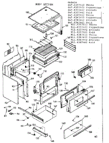 Body Section parts for Kenmore Range 911.6357422 (9116357422, 911 6357422) from AppliancePartsPros.com
