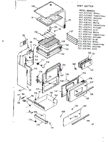 Body Section parts for Kenmore Range 911.6357441 (9116357441, 911 6357441) from AppliancePartsPros.com