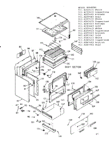 Body Section parts for Kenmore Range 911.6357443 (9116357443, 911 6357443) from AppliancePartsPros.com