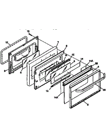 Door parts for Kenmore Range 790.77478790 (79077478790, 790 77478790) from AppliancePartsPros.com