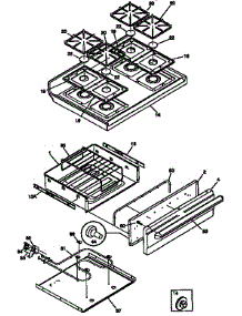 Top / Drawer parts for Kenmore Range 790.77478790 (79077478790, 790 77478790) from AppliancePartsPros.com