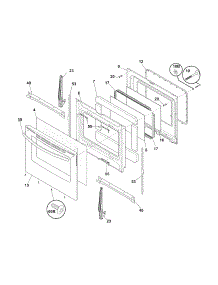 Door parts for Kenmore Range 790.77513800 (79077513800, 790 77513800) from AppliancePartsPros.com
