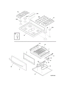 Top / Drawer parts for Kenmore Range 790.77513804 (79077513804, 790 77513804) from AppliancePartsPros.com
