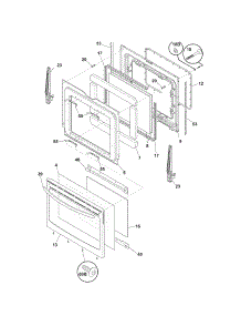 Door parts for Kenmore Range 790.77513806 (79077513806, 790 77513806) from AppliancePartsPros.com