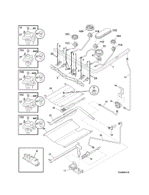 Burner parts for Kenmore Range 790.77513807 (79077513807, 790 77513807) from AppliancePartsPros.com