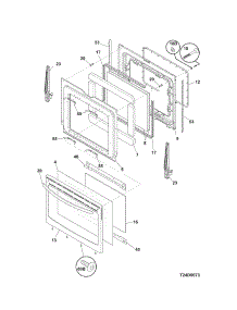 Door parts for Kenmore Range 790.77513807 (79077513807, 790 77513807) from AppliancePartsPros.com