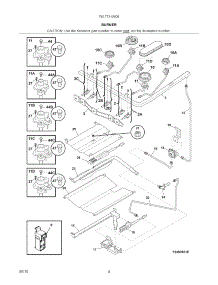 Burner parts for Kenmore Range 790.77513808 (79077513808, 790 77513808) from AppliancePartsPros.com