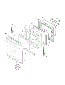 Door parts for Kenmore Range 790.77519800 (79077519800, 790 77519800) from AppliancePartsPros.com