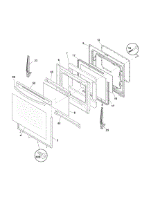 Door parts for Kenmore Range 790.77532802 (79077532802, 790 77532802) from AppliancePartsPros.com
