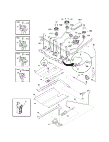 Burner parts for Kenmore Range 790.77532806 (79077532806, 790 77532806) from AppliancePartsPros.com