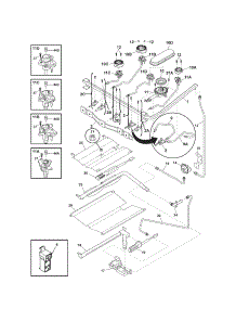 Burner parts for Kenmore Range 790.77533807 (79077533807, 790 77533807) from AppliancePartsPros.com
