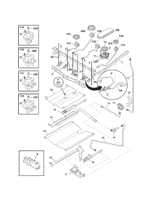 Burner parts for Kenmore Range 790.77543800 (79077543800, 790 77543800) from AppliancePartsPros.com