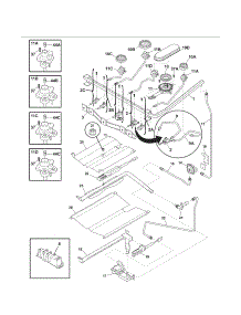 Burner parts for Kenmore Range 790.77543801 (79077543801, 790 77543801) from AppliancePartsPros.com