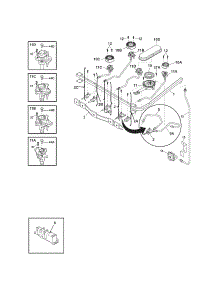 Burner parts for Kenmore Range 790.77552803 (79077552803, 790 77552803) from AppliancePartsPros.com