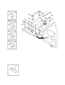 Burner parts for Kenmore Range 790.77553801 (79077553801, 790 77553801) from AppliancePartsPros.com