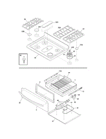 Top / Drawer parts for Kenmore Range 790.77553801 (79077553801, 790 77553801) from AppliancePartsPros.com