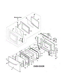 Microwave And Oven Doors parts for Kenmore Wall Oven 790.47842400 (79047842400, 790 47842400) from AppliancePartsPros.com