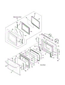 Doors parts for Kenmore Wall Oven 790.47842401 (79047842401, 790 47842401) from AppliancePartsPros.com