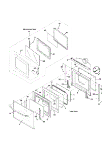 Doors parts for Kenmore Wall Oven 790.47842408 (79047842408, 790 47842408) from AppliancePartsPros.com
