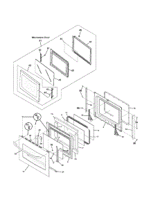 Doors parts for Kenmore Wall Oven 790.47843406 (79047843406, 790 47843406) from AppliancePartsPros.com