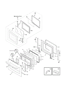 Doors parts for Kenmore Wall Oven 790.47843408 (79047843408, 790 47843408) from AppliancePartsPros.com