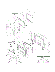 Doors parts for Kenmore Wall Oven 790.47843409 (79047843409, 790 47843409) from AppliancePartsPros.com