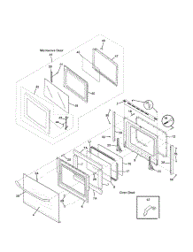 Doors parts for Kenmore Wall Oven 790.47852408 (79047852408, 790 47852408) from AppliancePartsPros.com