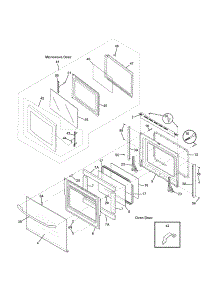 Doors parts for Kenmore Wall Oven 790.47859407 (79047859407, 790 47859407) from AppliancePartsPros.com