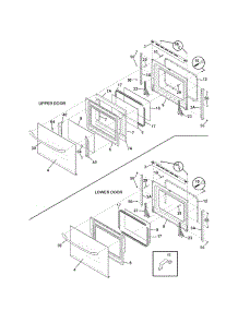 Doors parts for Kenmore Wall Oven 790.47872407 (79047872407, 790 47872407) from AppliancePartsPros.com