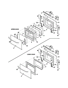 Doors parts for Kenmore Wall Oven 790.47874400 (79047874400, 790 47874400) from AppliancePartsPros.com