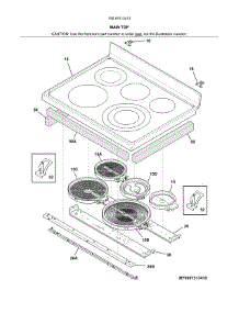 Main Top parts for Kenmore Range 790.97313413 (79097313413, 790 97313413) from AppliancePartsPros.com