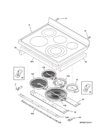 Main Top parts for Kenmore Range 790.97323412 (79097323412, 790 97323412) from AppliancePartsPros.com
