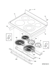 Main Top parts for Kenmore Range 790.97403410 (79097403410, 790 97403410) from AppliancePartsPros.com
