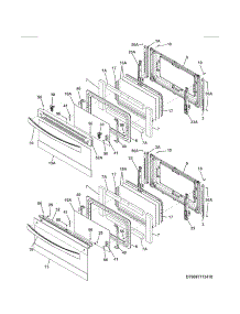 Doors parts for Kenmore Range 790.97413410 (79097413410, 790 97413410) from AppliancePartsPros.com