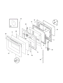Door parts for Kenmore Range 790.97423901 (79097423901, 790 97423901) from AppliancePartsPros.com