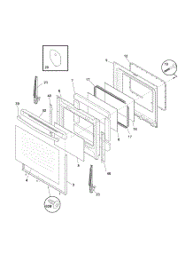 Door parts for Kenmore Range 790.97452802 (79097452802, 790 97452802) from AppliancePartsPros.com