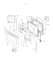 Door parts for Kenmore Range 790.97453801 (79097453801, 790 97453801) from AppliancePartsPros.com