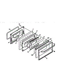 Door parts for Kenmore Range 790.97471790 (79097471790, 790 97471790) from AppliancePartsPros.com