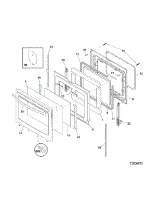 Door parts for Kenmore Range 790.97473802 (79097473802, 790 97473802) from AppliancePartsPros.com