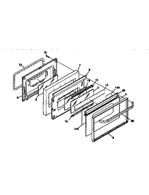 Door parts for Kenmore Range 790.97475790 (79097475790, 790 97475790) from AppliancePartsPros.com