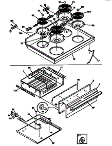Top / Drawer parts for Kenmore Range 790.97478790 (79097478790, 790 97478790) from AppliancePartsPros.com